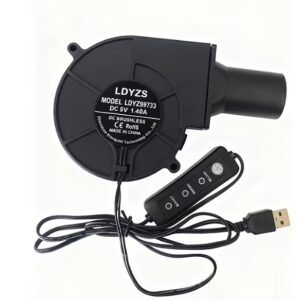 5V Blower Fan with 3 Speed Setting with USB
