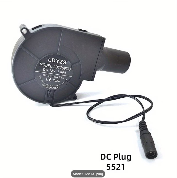 12V Blower Fan with 12V Power Plug