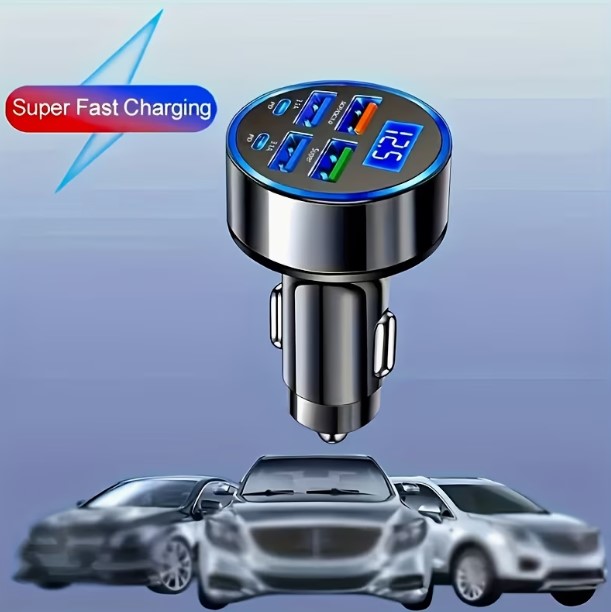 6-in1 Fast Charger with Type C + Super Charger Port