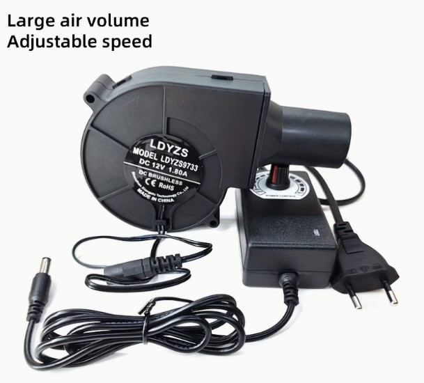 12V to 100V-240V, High Airflow Turbine with Adjustable Speed