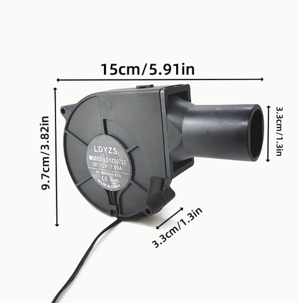 12V to 100V-240V, High Airflow Turbine with Adjustable Speed