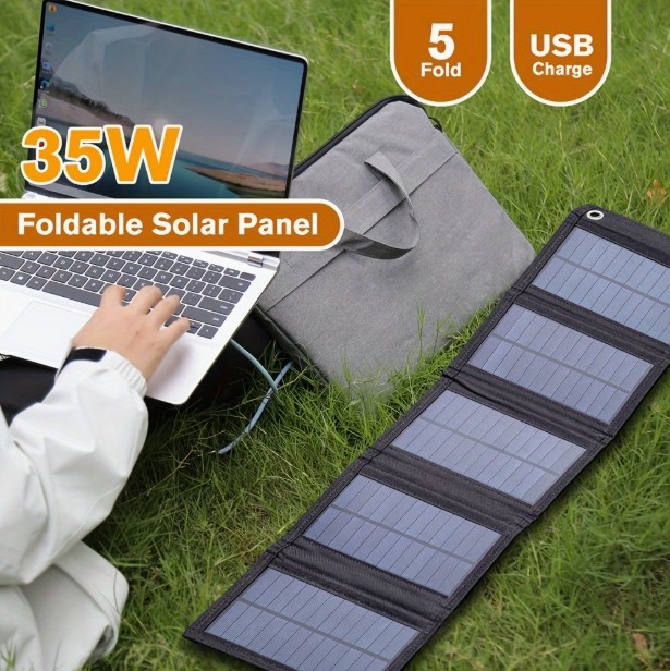 Outdoor Solar Folding Charging Bag with 35W USB 5V Output