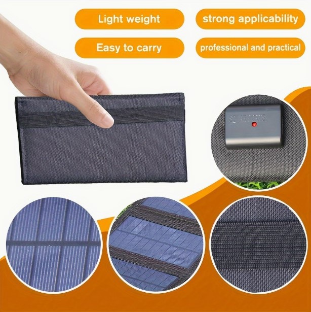 Outdoor Solar Folding Charging Bag with 35W USB 5V Output