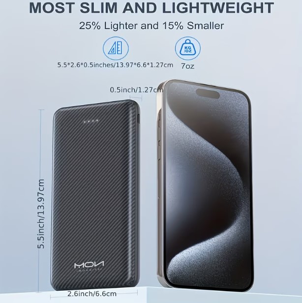 A Portable Power Bank with a Capacity of 10000Mah