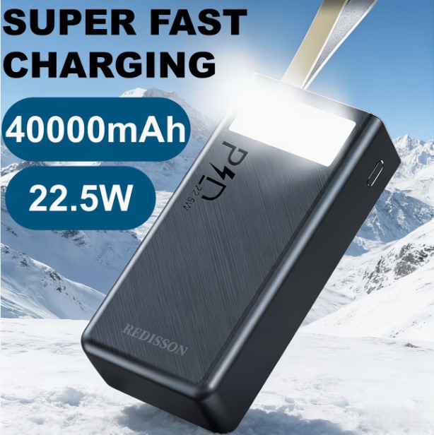 40000mAh Portable Charger | 22.5W External Power Bank
