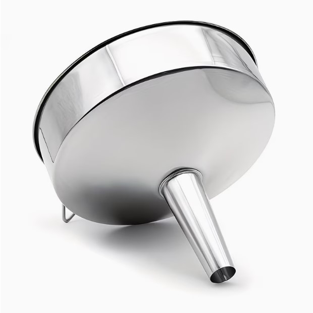1pc High Grade Stainless Steel Funnel with Strainer