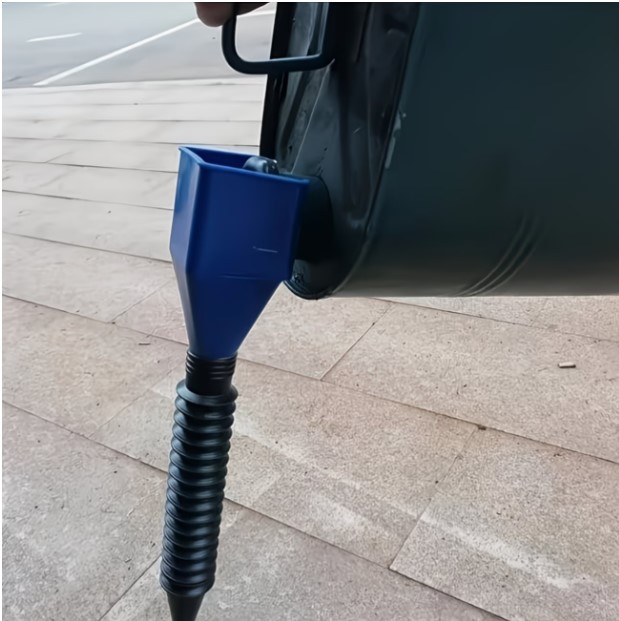 Foldable Telescopic Oil Funnel with Quick Connect Nozzle