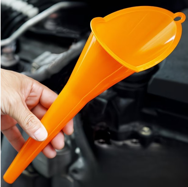 Long Stem Plastic, Oil Funnel with Anti-splash