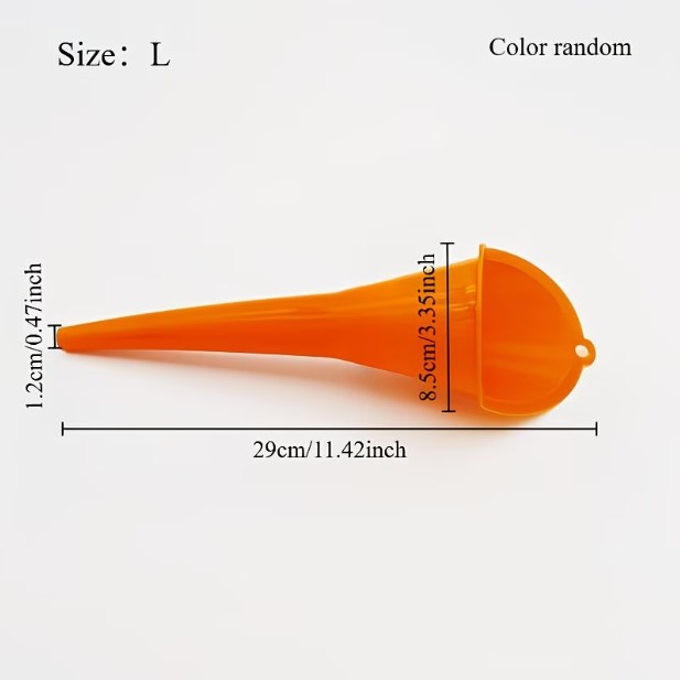 Long Stem Plastic, Oil Funnel with Anti-splash